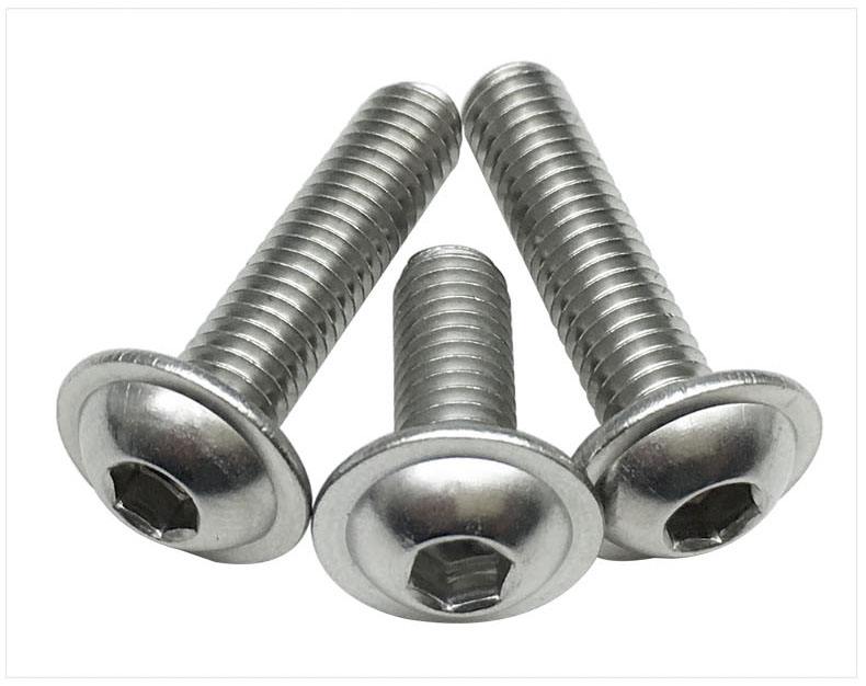 Stainless steel round head hexagon screw