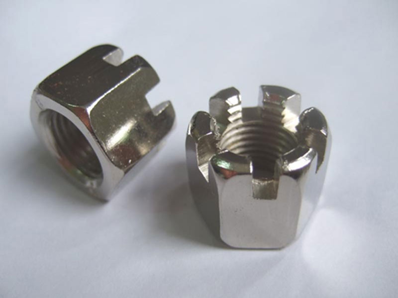 Slotted hexagon nut